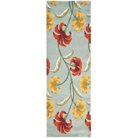 Safavieh 2 ft. 6 in. x 8 ft. Runner Contemporary Soho Blue and Multicolor Hand Tufted Rug SOH767A-28